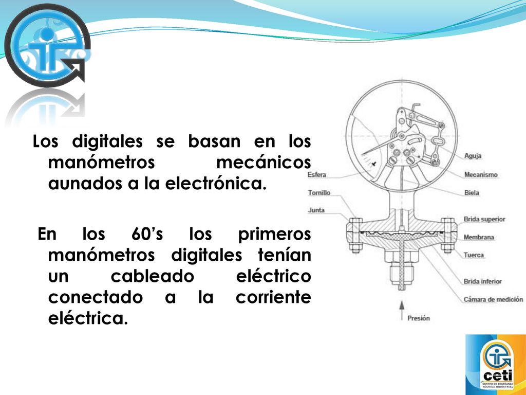 Los digitales se basan en los manómetros mecánicos aunados a la electrónica.