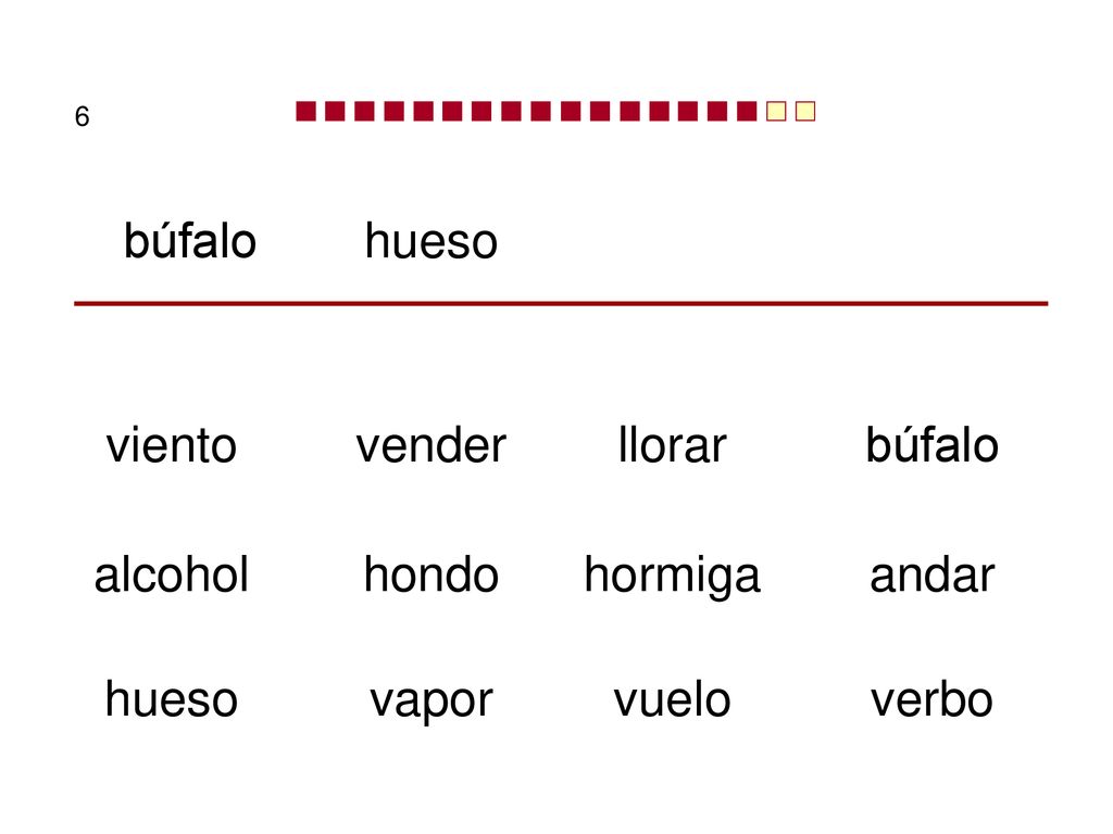 búfalo hueso viento vender llorar búfalo alcohol hondo hormiga andar