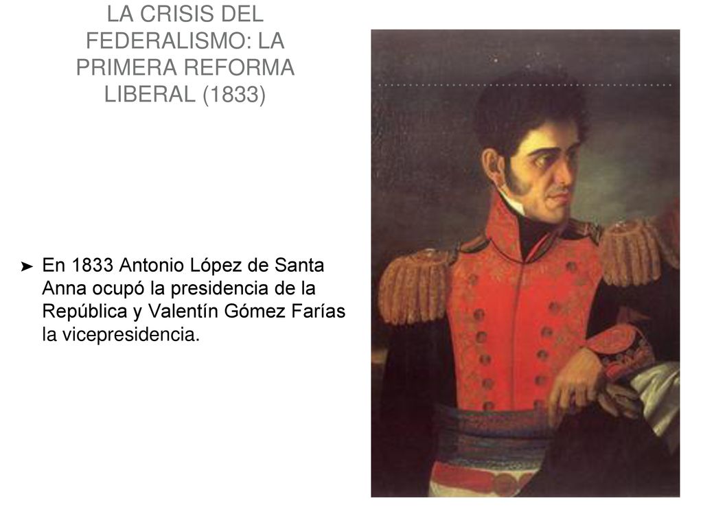La crisis del federalismo: La primera reforma liberal (1833)