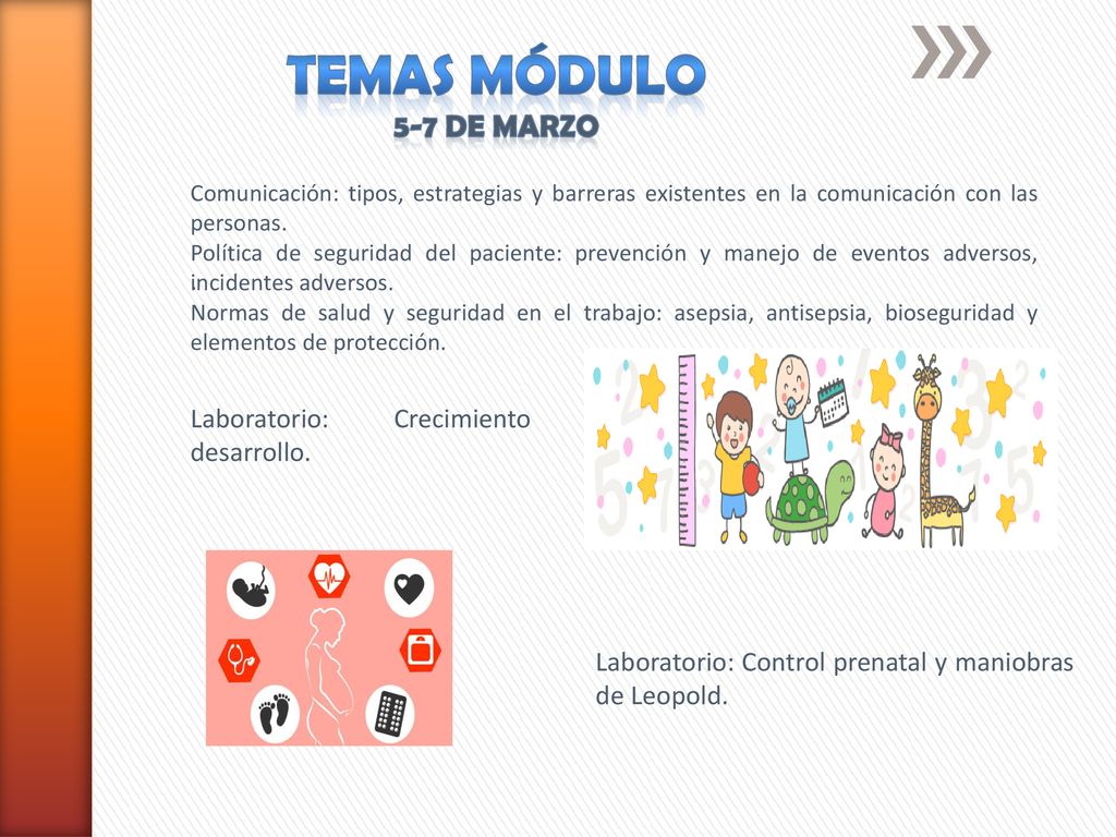 TEMAS MÓDULO 5-7 de marzo . Laboratorio: Crecimiento y desarrollo.