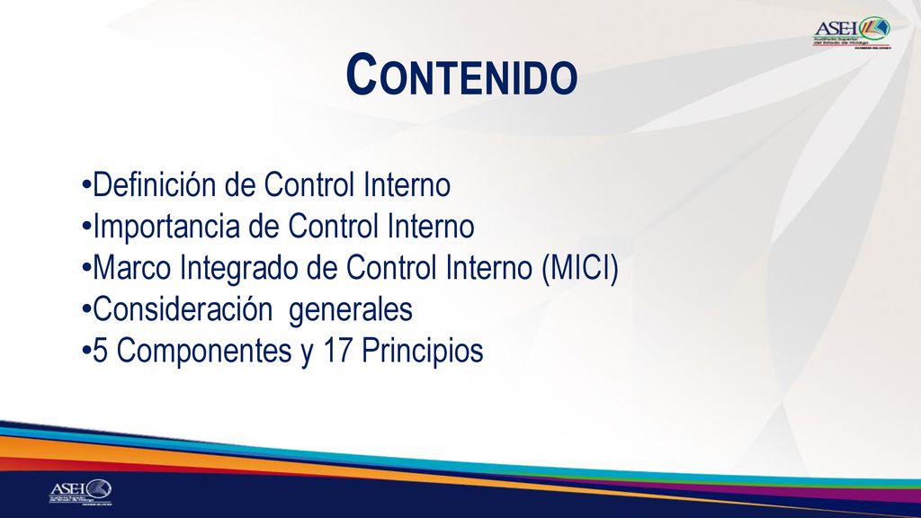 Contenido Definición de Control Interno Importancia de Control Interno