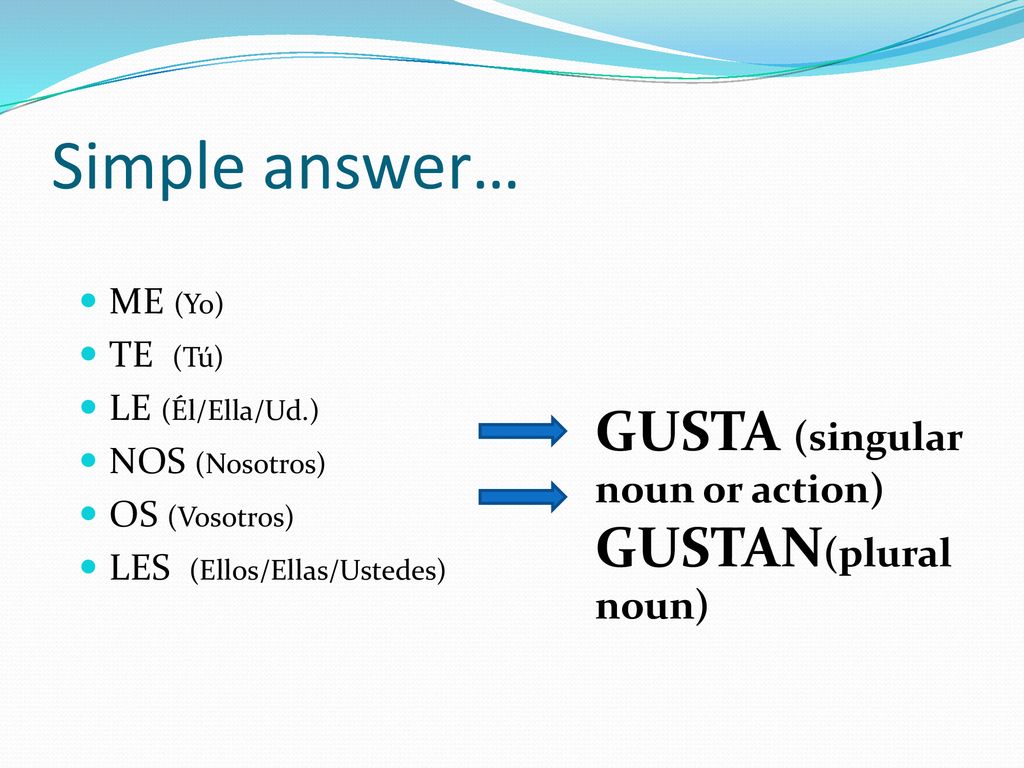 Simple answer… GUSTA (singular noun or action) GUSTAN(plural noun)