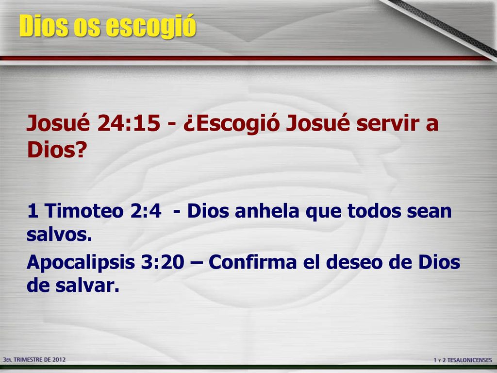 Dios os escogió Josué 24:15 - ¿Escogió Josué servir a Dios