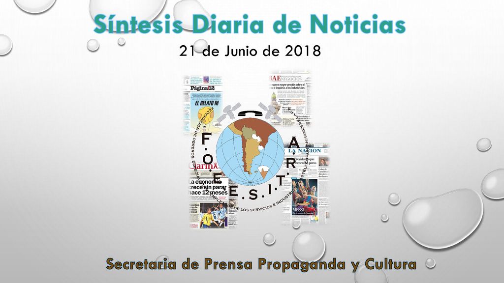 Síntesis Diaria de Noticias Secretaria de Prensa Propaganda y Cultura