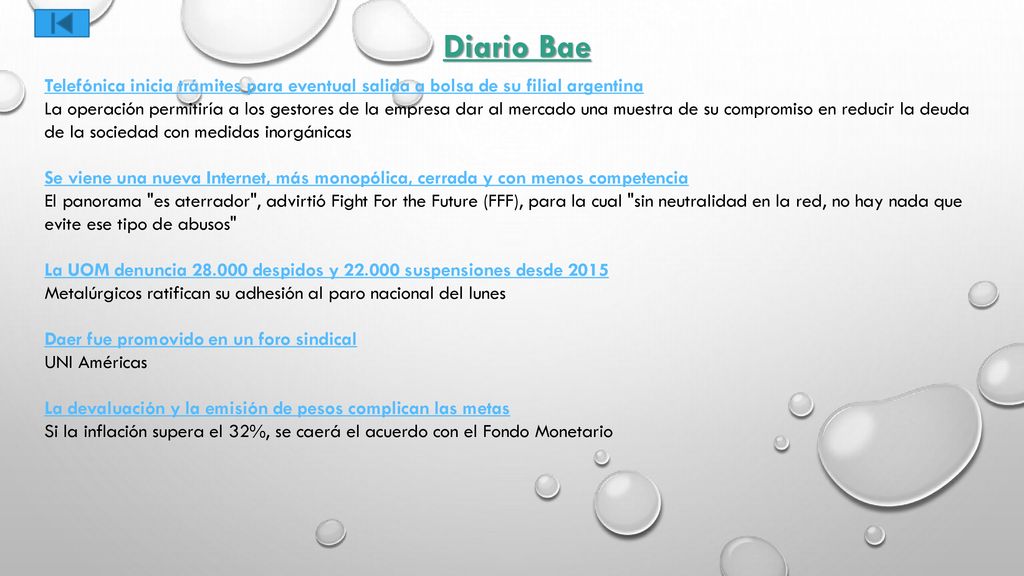 Diario Bae Telefónica inicia trámites para eventual salida a bolsa de su filial argentina.