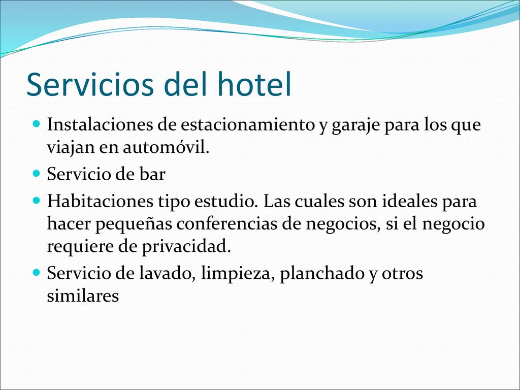 Servicios del hotel Instalaciones de estacionamiento y garaje para los que viajan en automóvil. Servicio de bar.