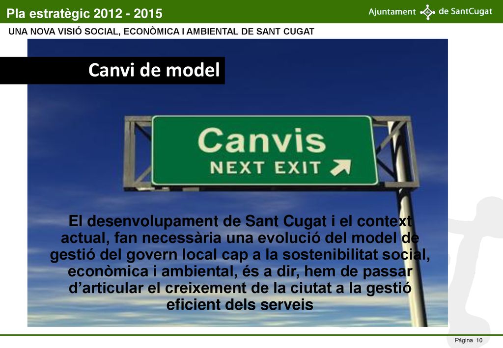 Pla estratègic UNA NOVA VISIÓ SOCIAL, ECONÒMICA I AMBIENTAL DE SANT CUGAT. EL MAPA POLÍTIC.