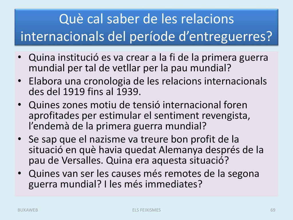 Què cal saber de les relacions internacionals del període d’entreguerres