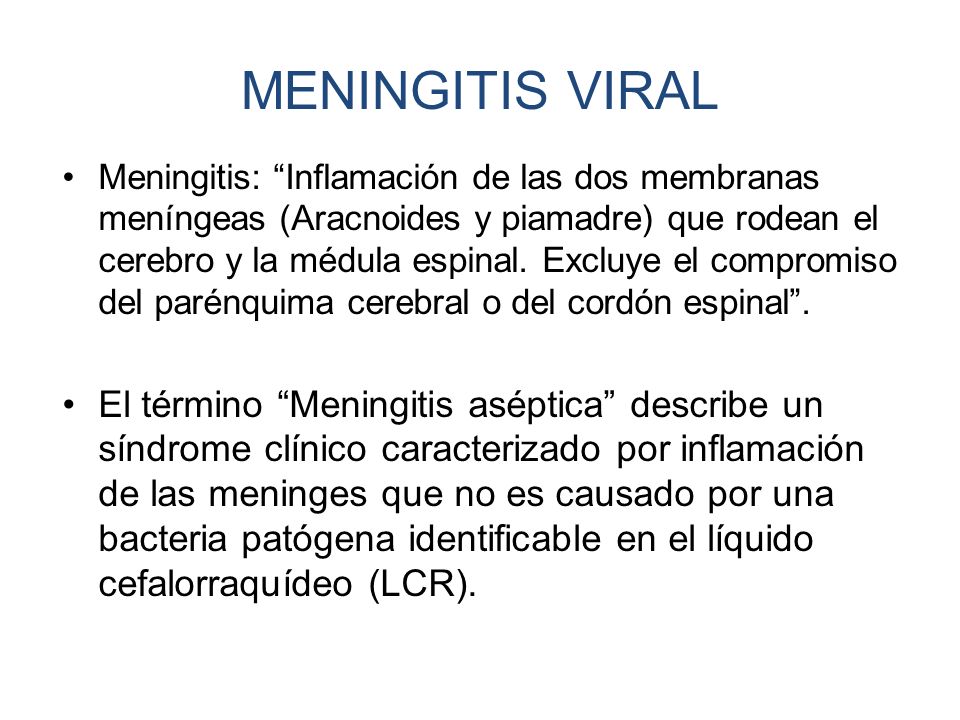 MENINGITIS VIRAL
