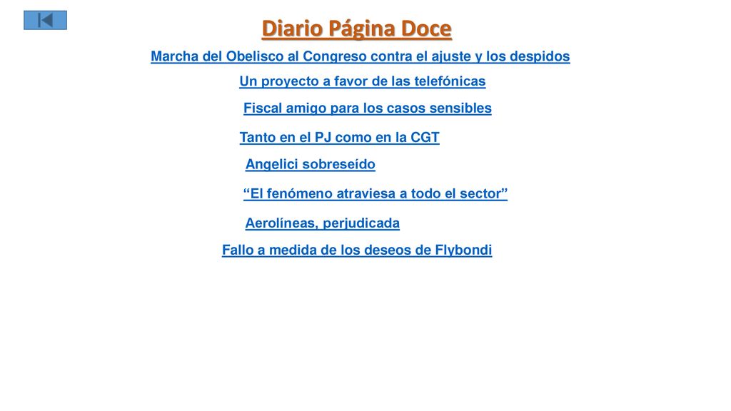 Diario Página Doce Marcha del Obelisco al Congreso contra el ajuste y los despidos. Un proyecto a favor de las telefónicas.