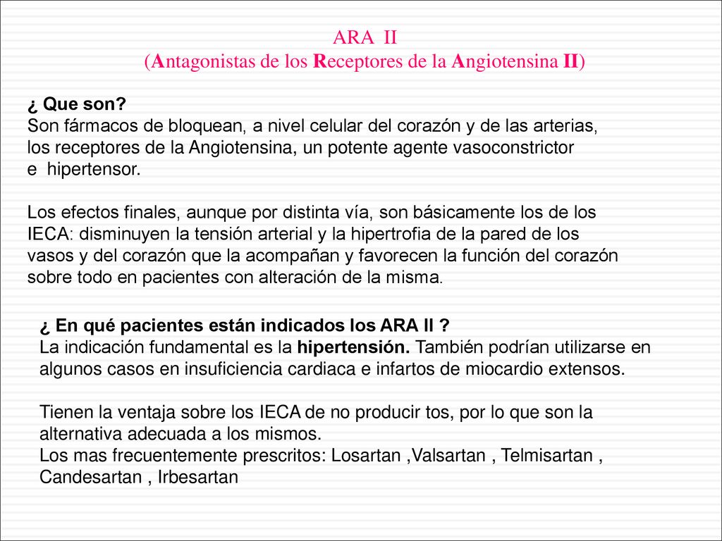 (Antagonistas de los Receptores de la Angiotensina II)