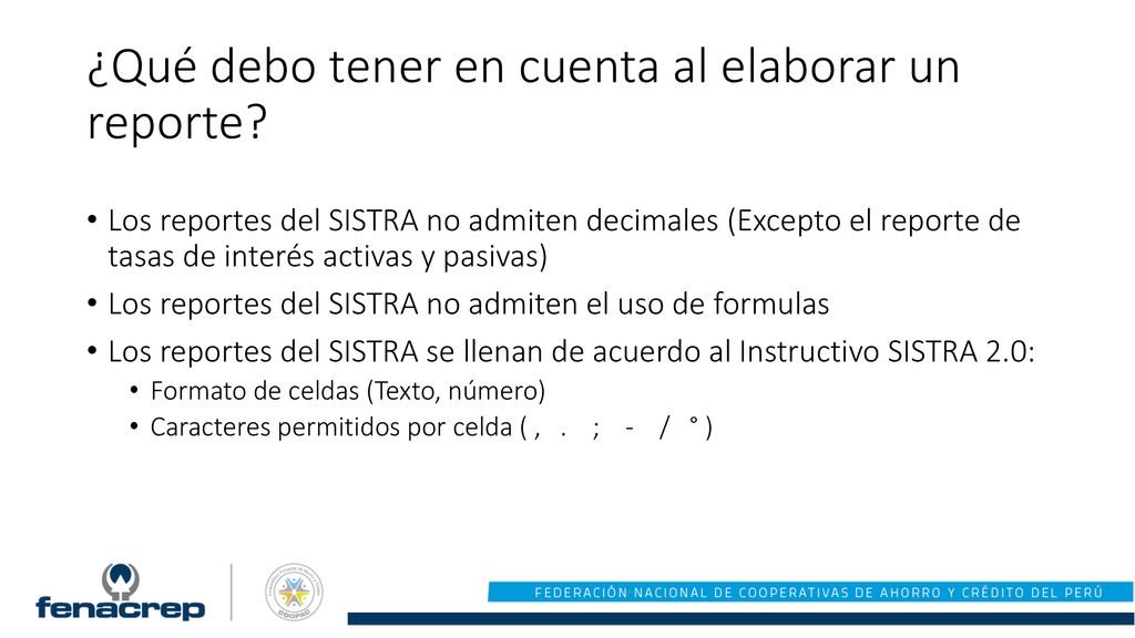 ¿Qué debo tener en cuenta al elaborar un reporte