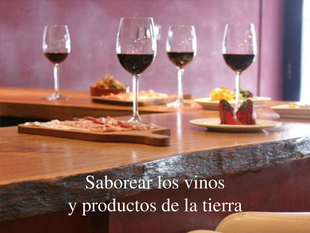 Saborear los vinos y productos de la tierra