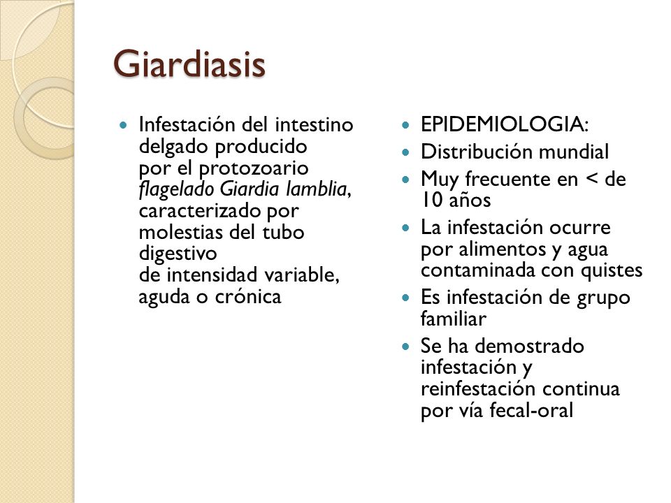 que es la giardiasis cronica