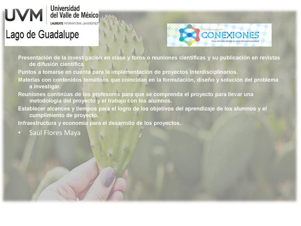 Presentación de la investigación en clase y foros o reuniones científicas y su publicación en revistas de difusión científica.