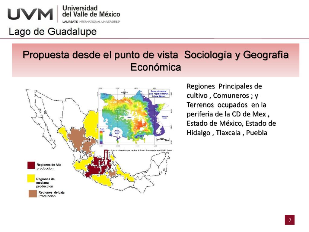 Propuesta desde el punto de vista Sociología y Geografía Económica