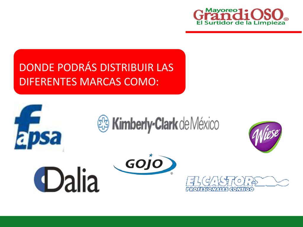 DONDE PODRÁS DISTRIBUIR LAS DIFERENTES MARCAS COMO:
