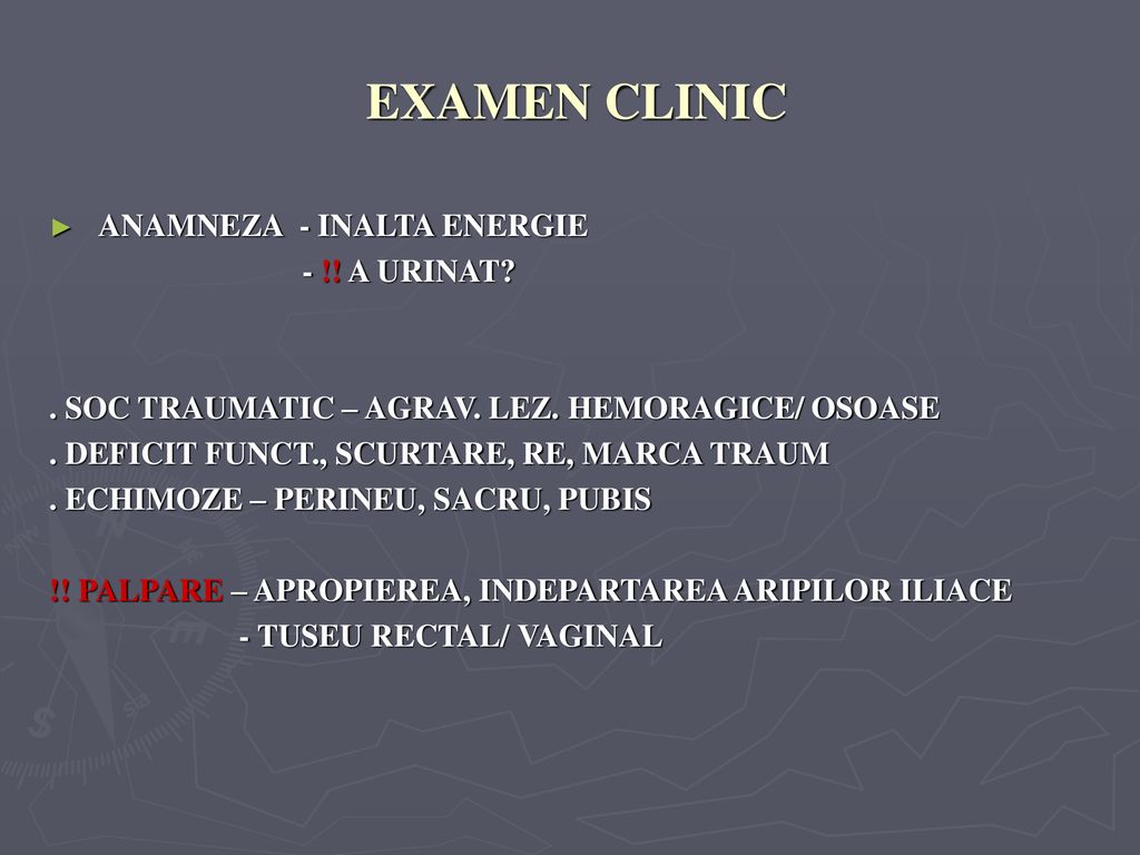 EXAMEN CLINIC ANAMNEZA - INALTA ENERGIE - !! A URINAT