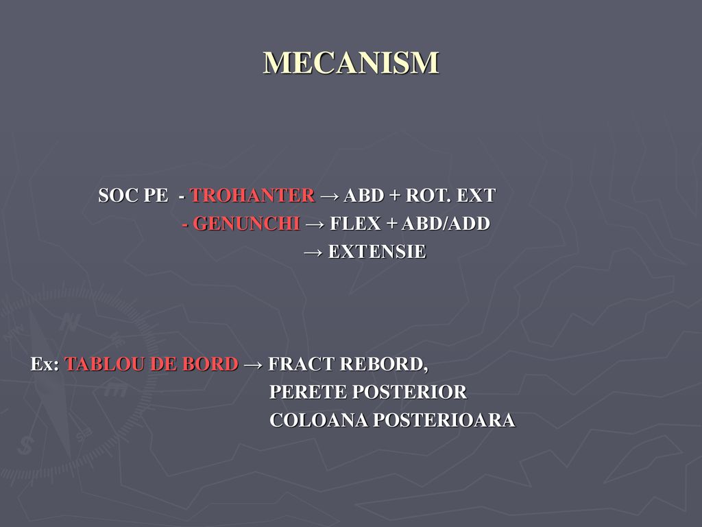 MECANISM SOC PE - TROHANTER → ABD + ROT. EXT