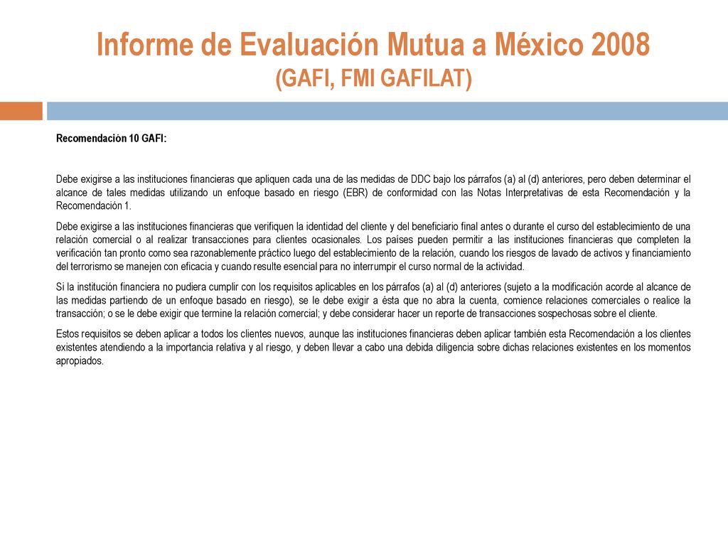 Informe de Evaluación Mutua a México 2008 (GAFI, FMI GAFILAT)