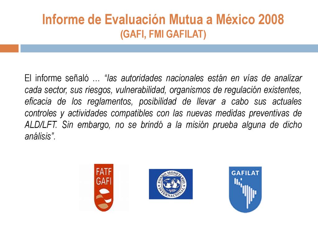 Informe de Evaluación Mutua a México 2008 (GAFI, FMI GAFILAT)