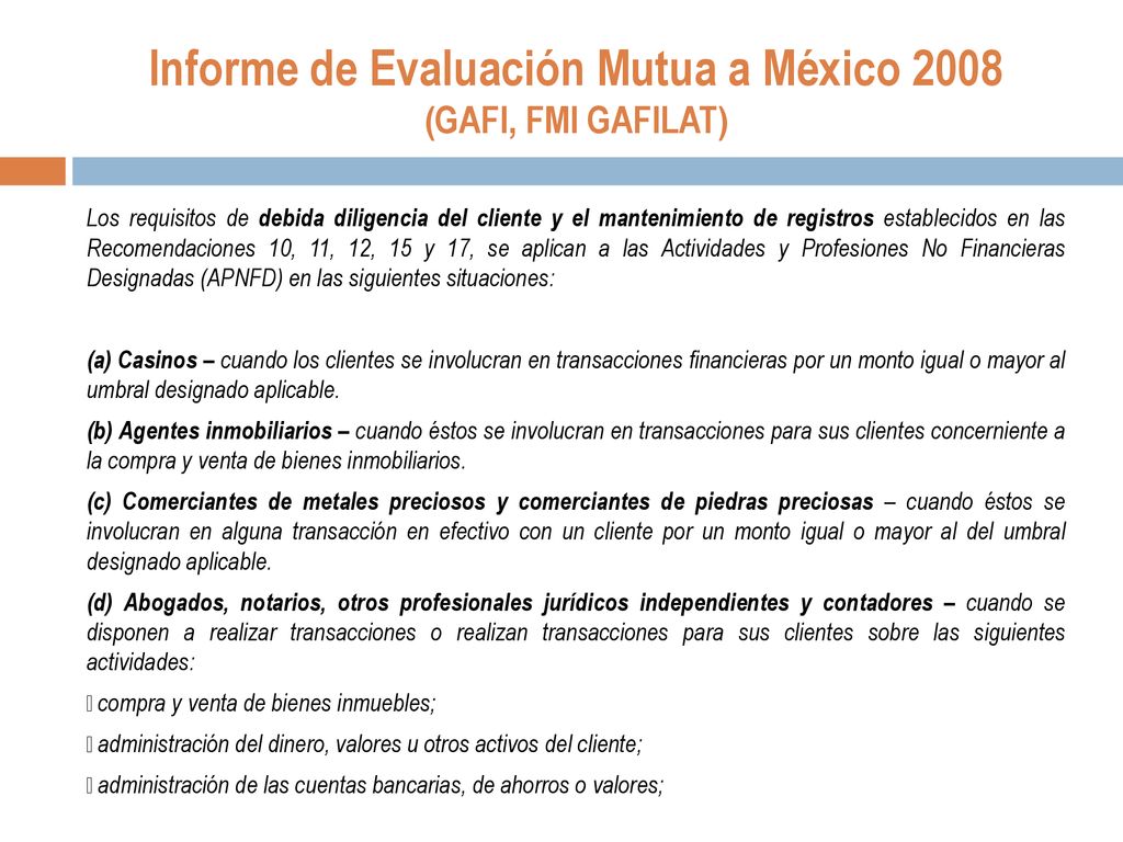 Informe de Evaluación Mutua a México 2008 (GAFI, FMI GAFILAT)