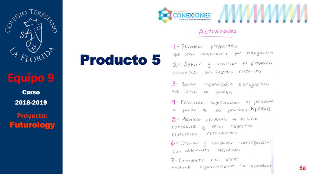 Producto 5 Equipo 9 Curso Proyecto: Futurology 5a