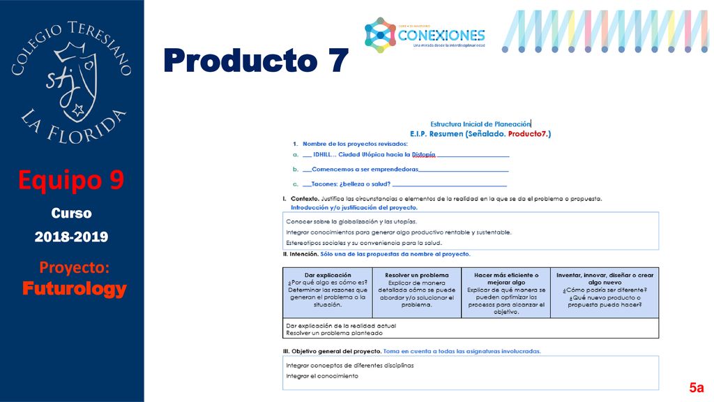 Producto 7 Equipo 9 Curso Proyecto: Futurology 5a