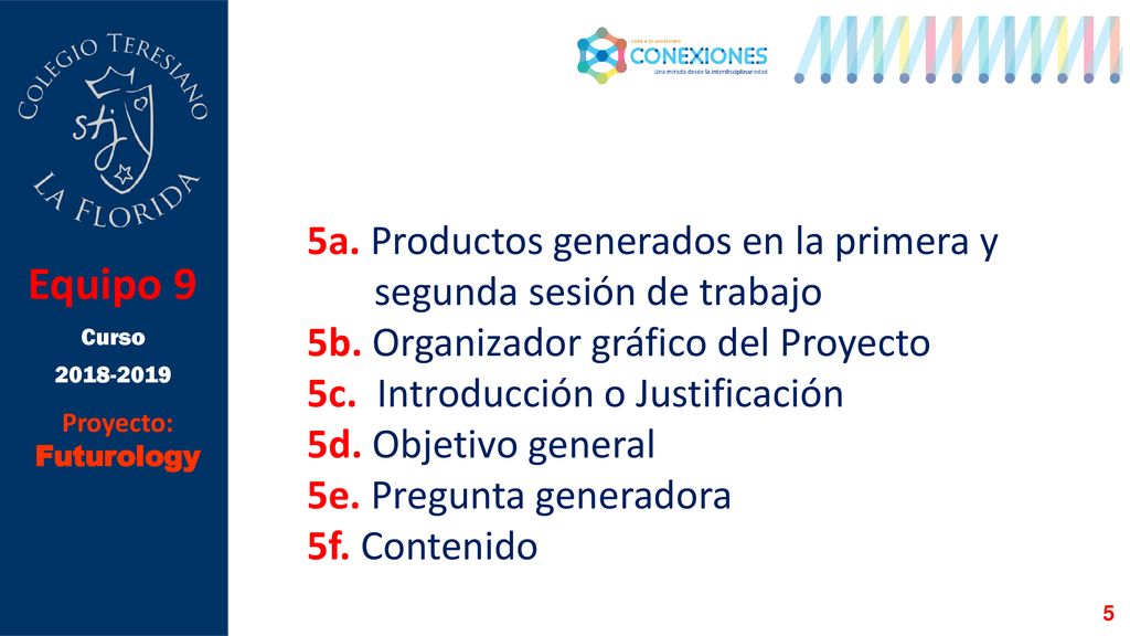 5a. Productos generados en la primera y segunda sesión de trabajo