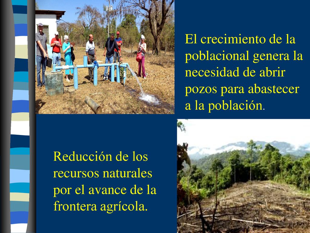 El crecimiento de la poblacional genera la necesidad de abrir pozos para abastecer a la población.