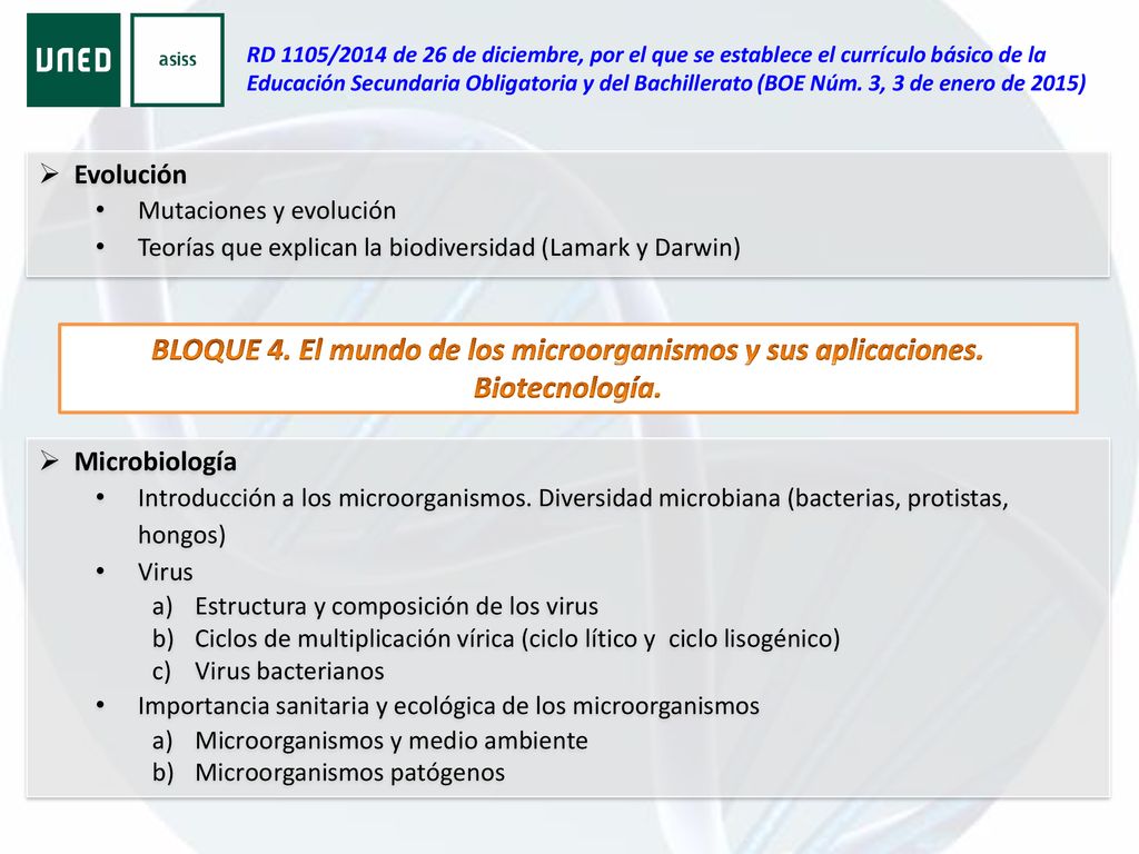 RD 1105/2014 de 26 de diciembre, por el que se establece el currículo básico de la Educación Secundaria Obligatoria y del Bachillerato (BOE Núm. 3, 3 de enero de 2015)