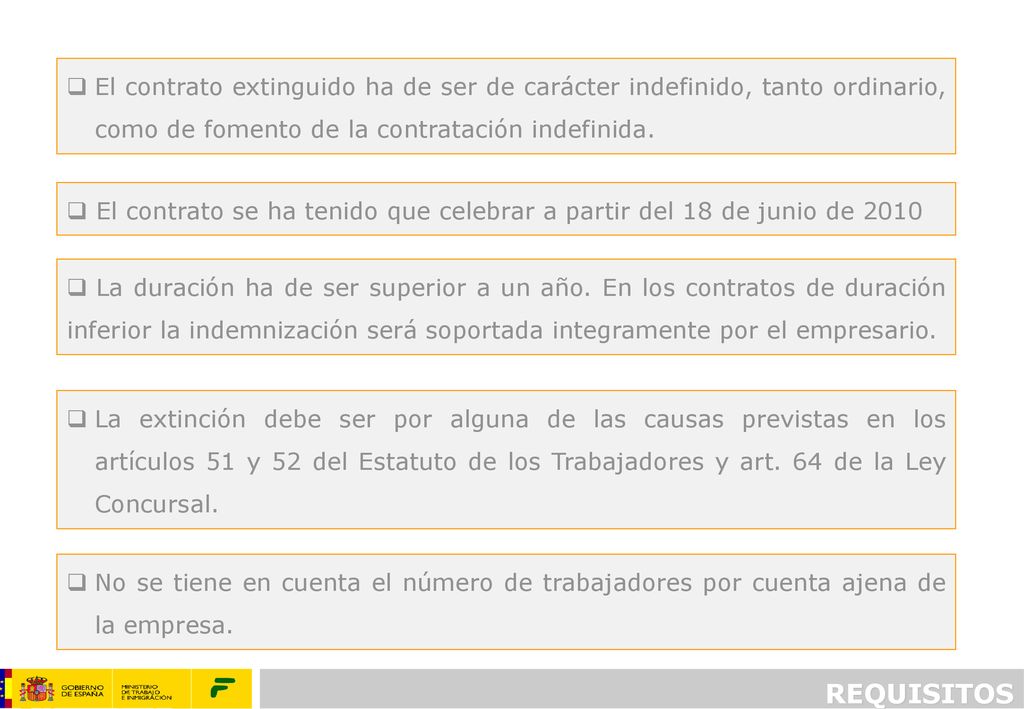 El contrato extinguido ha de ser de carácter indefinido, tanto ordinario, como de fomento de la contratación indefinida.