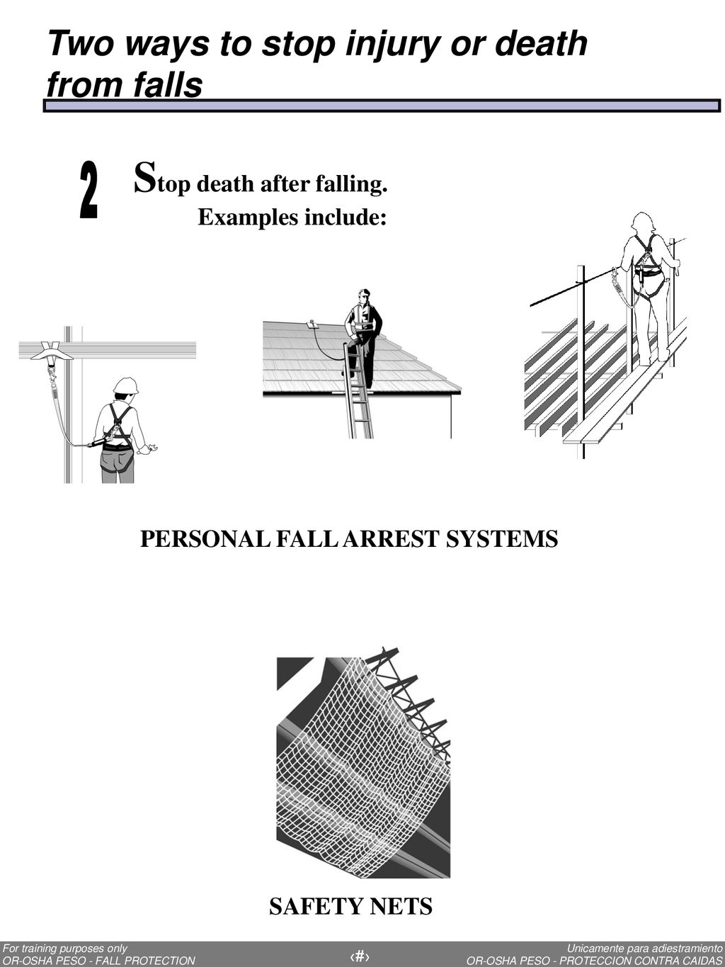 2 Stop death after falling. Two ways to stop injury or death