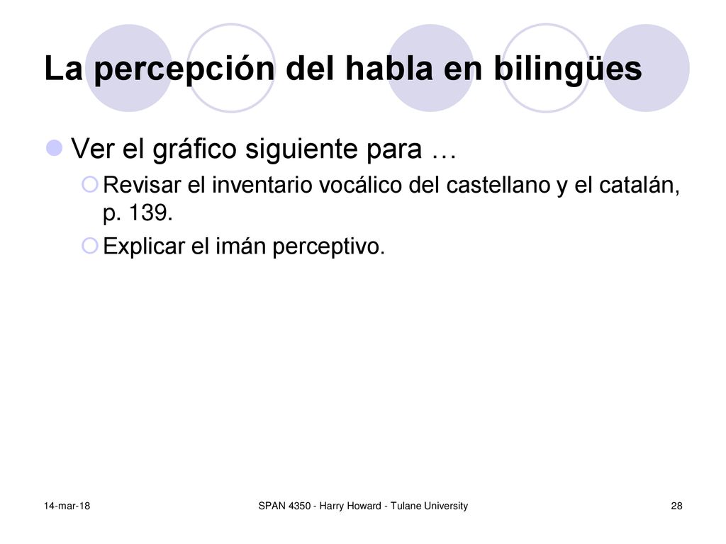 La percepción del habla en bilingües