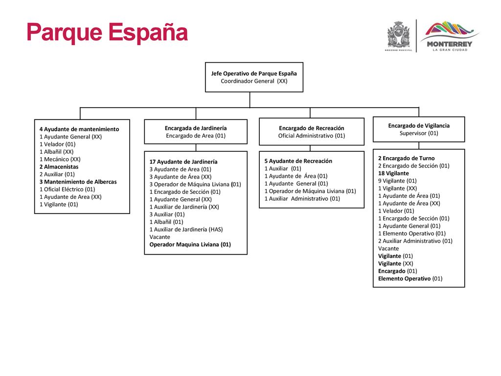 Parque España Jefe Operativo de Parque España Coordinador General (XX)