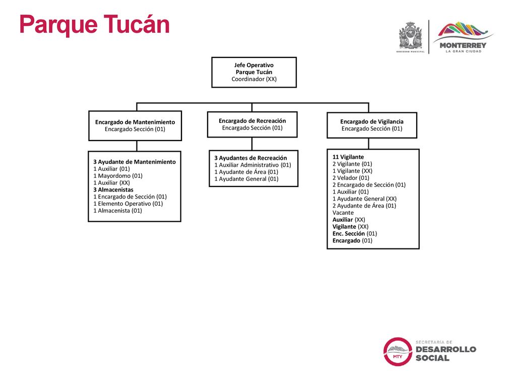 Parque Tucán Jefe Operativo Parque Tucán Coordinador (XX)