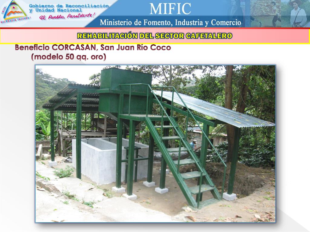 Beneficio CORCASAN, San Juan Río Coco (modelo 50 qq. oro)
