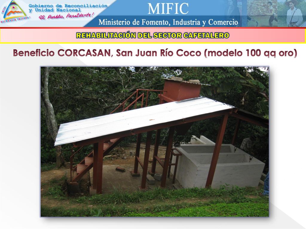 Beneficio CORCASAN, San Juan Río Coco (modelo 100 qq oro)
