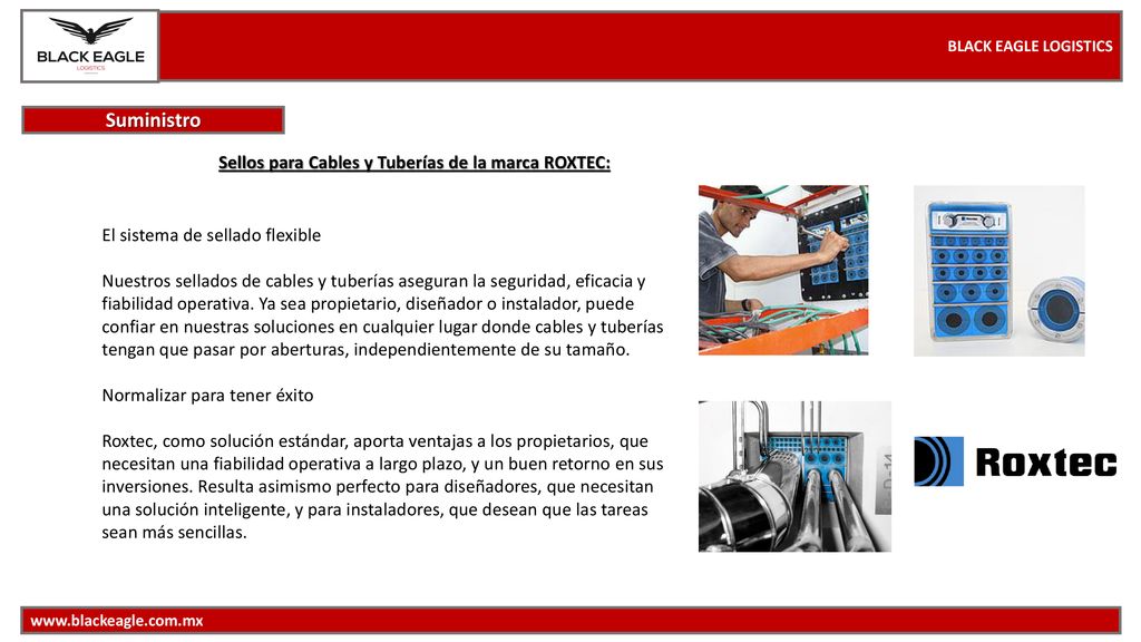 Suministro Sellos para Cables y Tuberías de la marca ROXTEC:
