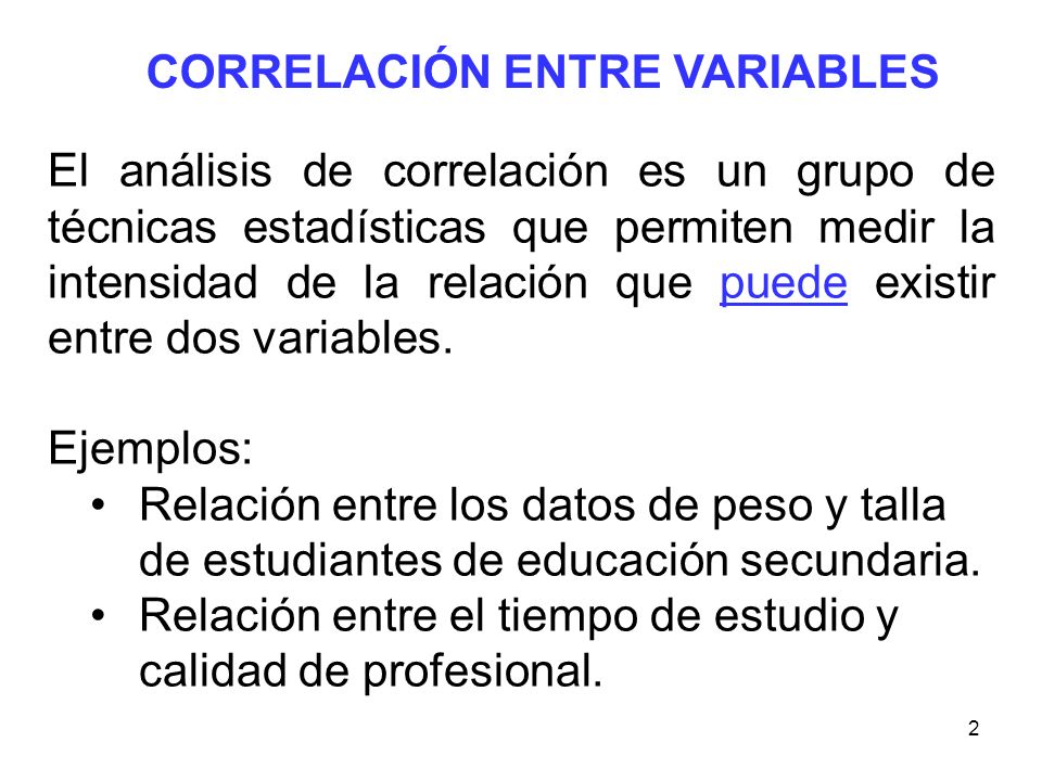 CORRELACIÓN ENTRE VARIABLES