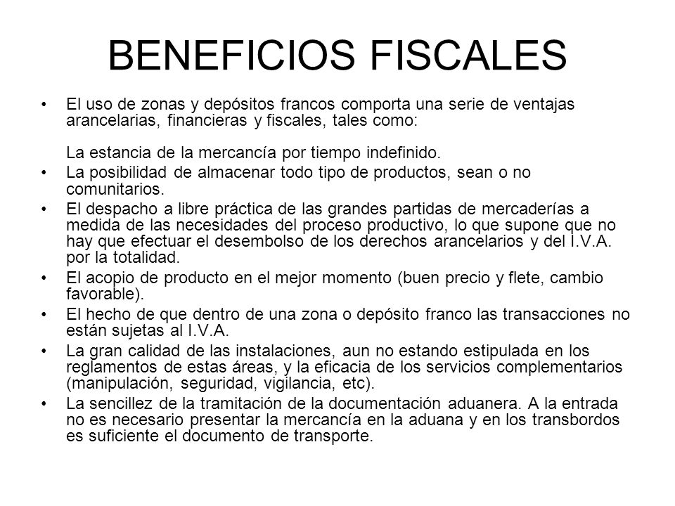 BENEFICIOS FISCALES