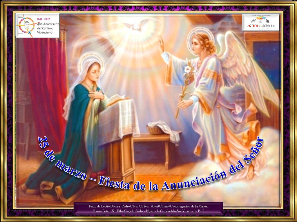 25 de marzo – Fiesta de la Anunciación del Señor