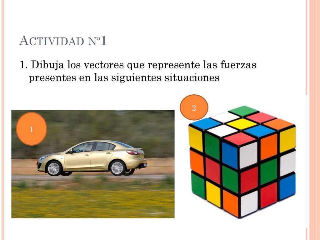 Actividad nº1 1. Dibuja los vectores que represente las fuerzas presentes en las siguientes situaciones.
