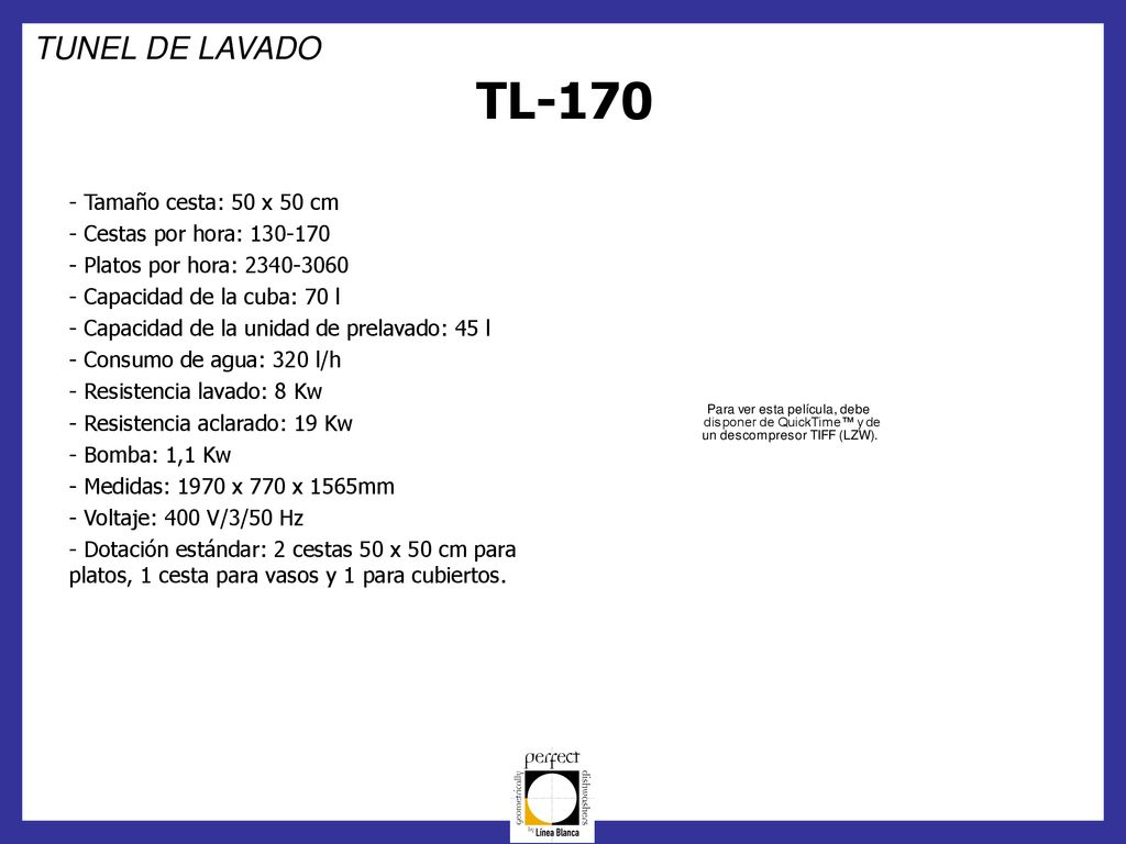 TL-170 TUNEL DE LAVADO - Tamaño cesta: 50 x 50 cm