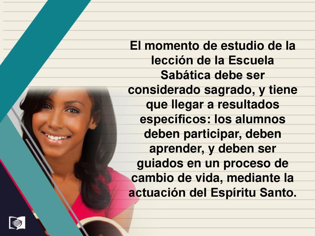 El momento de estudio de la lección de la Escuela