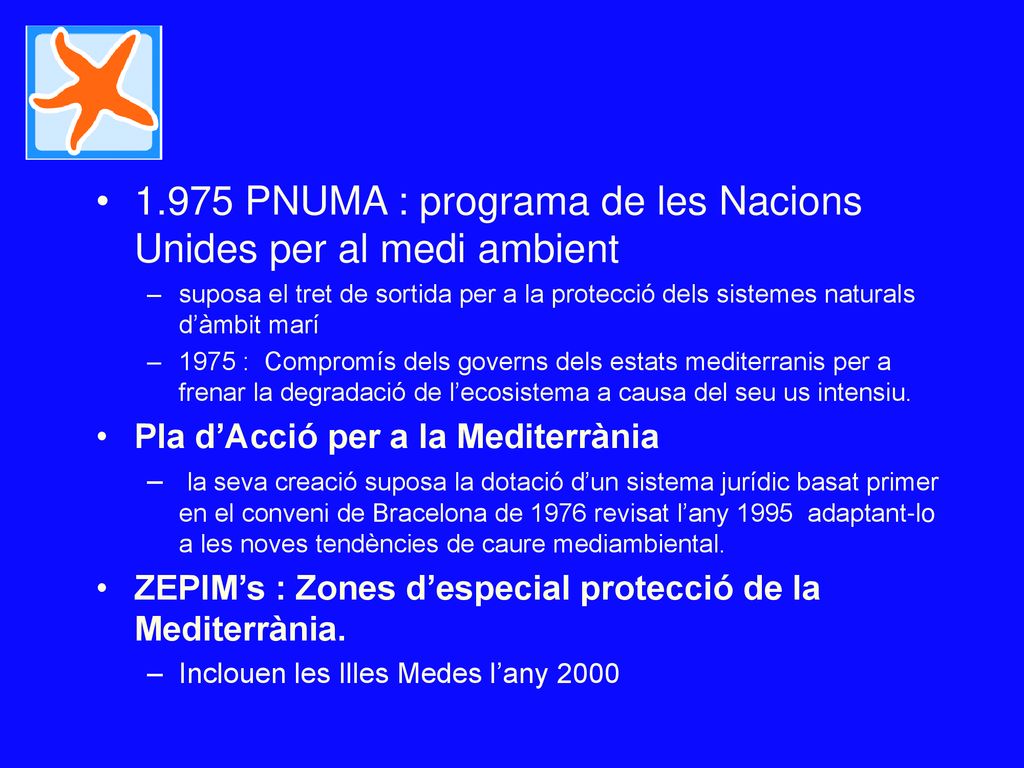 1.975 PNUMA : programa de les Nacions Unides per al medi ambient