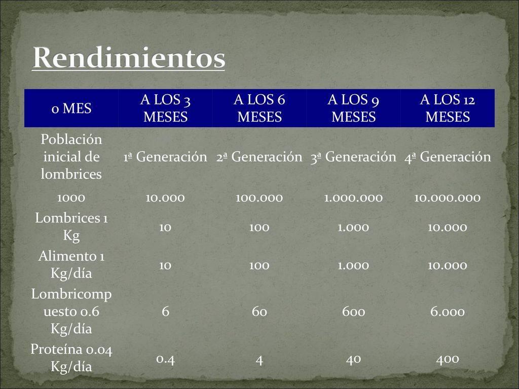 Rendimientos 0 MES A LOS 3 MESES A LOS 6 MESES A LOS 9 MESES