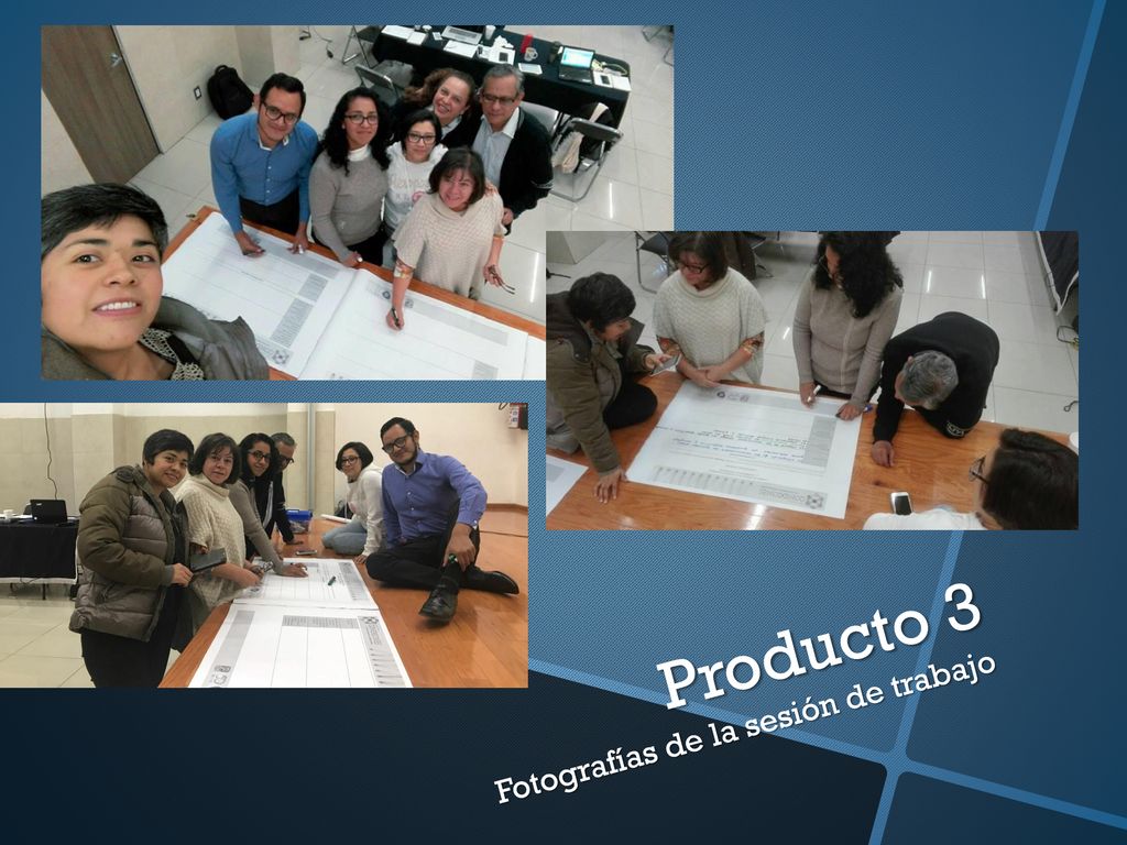 Producto 3 Fotografías de la sesión de trabajo