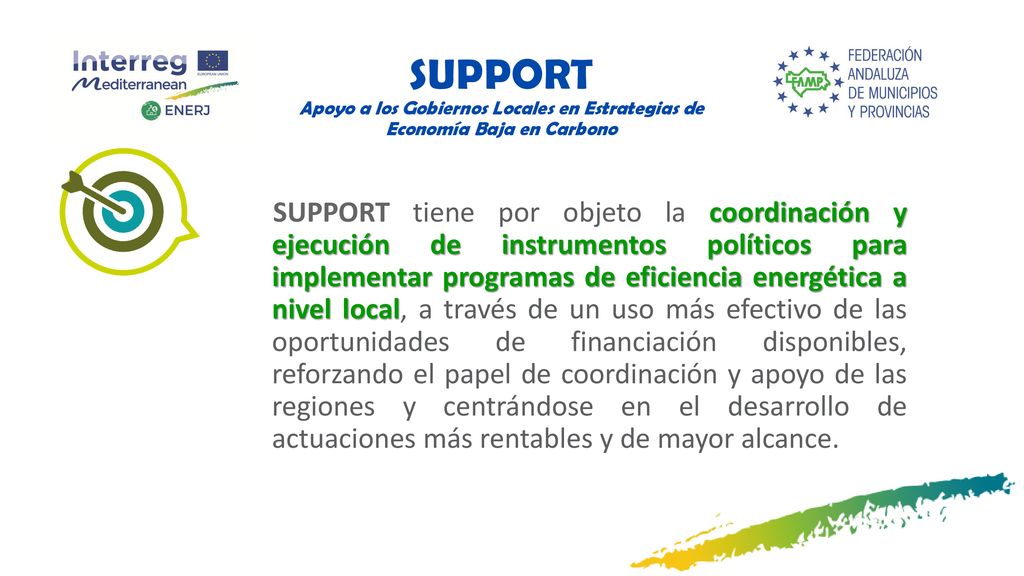 SUPPORT Apoyo a los Gobiernos Locales en Estrategias de Economía Baja en Carbono