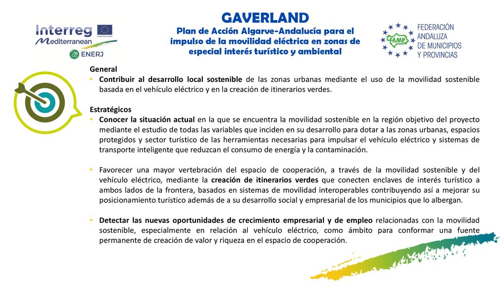 GAVERLAND Plan de Acción Algarve-Andalucía para el impulso de la movilidad eléctrica en zonas de especial interés turístico y ambiental